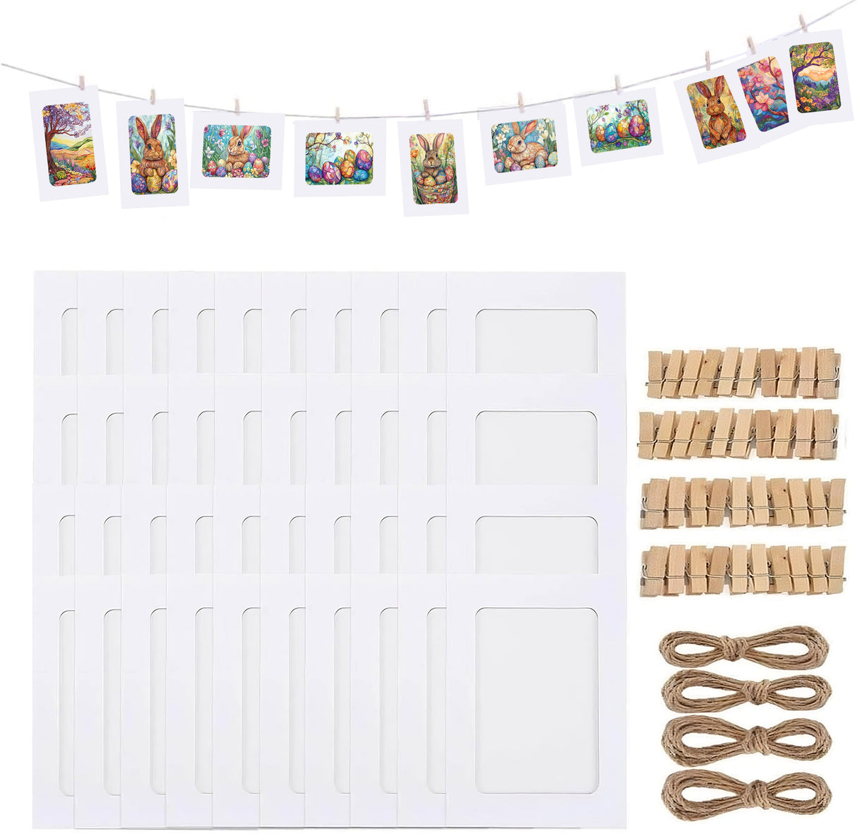 Bilderrahmen für Galerie Kollage I Bilderrahmen aus Pappe in drei Farben I INA A6 Format für deine Bildergalerie