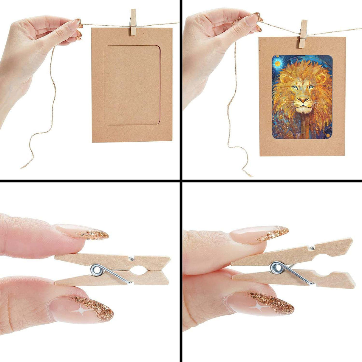 Bilderrahmen für Galerie Kollage I Bilderrahmen aus Pappe in drei Farben I INA A6 Format für deine Bildergalerie