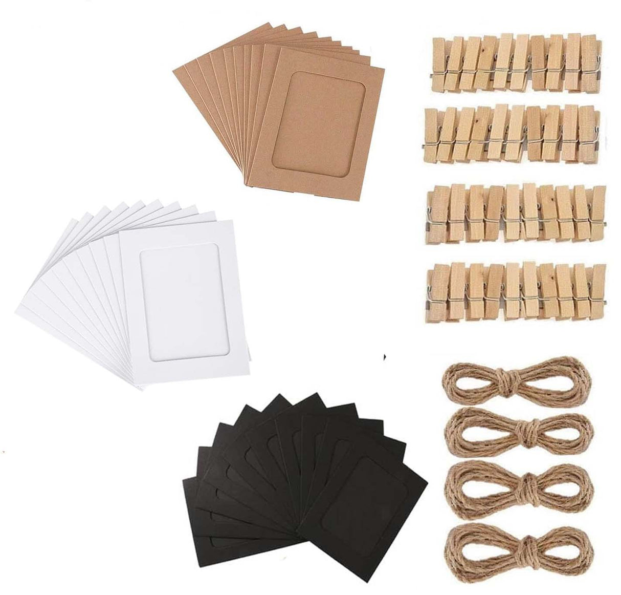 Bilderrahmen für Galerie Kollage I Bilderrahmen aus Pappe in drei Farben I INA A6 Format für deine Bildergalerie