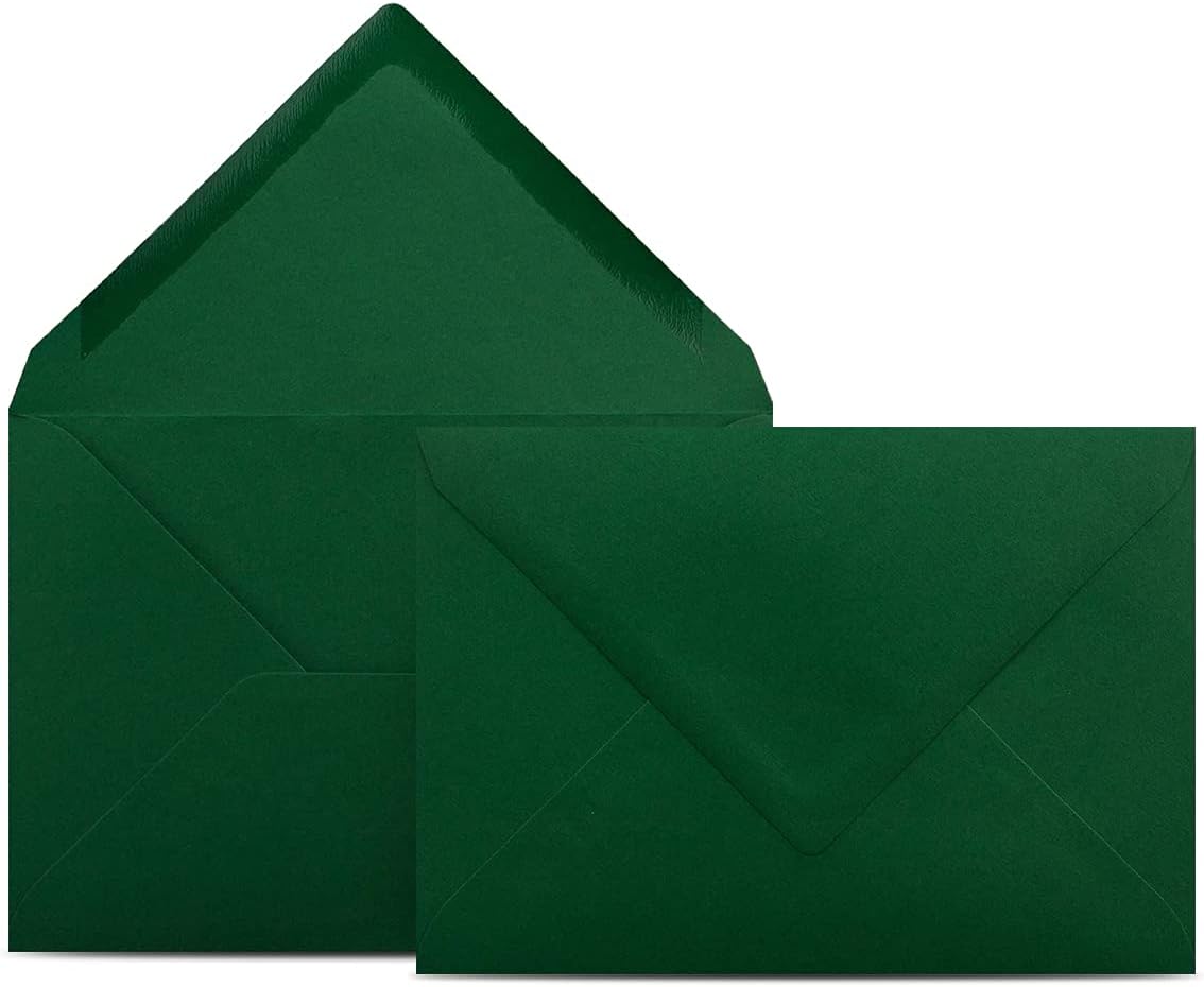 Umschläge für Postkarten und Klappkarten in veredelten Grund-,/Glanzfarben I DIN C6 Format I 114 mm x 162 mm I 4 x 6 INCH I Letter Format