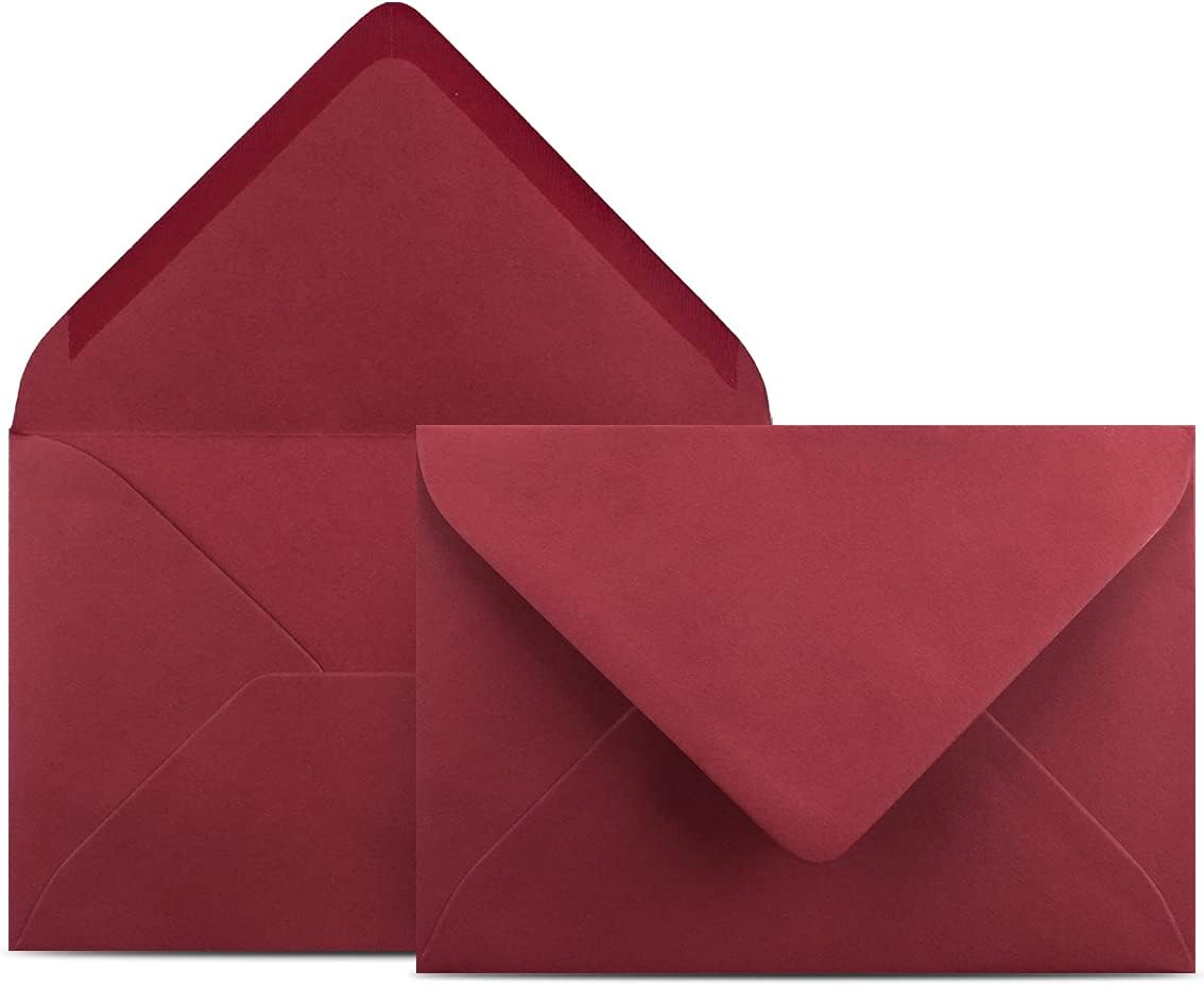 Umschläge für Postkarten und Klappkarten in veredelten Grund-,/Glanzfarben I DIN C6 Format I 114 mm x 162 mm I 4 x 6 INCH I Letter Format