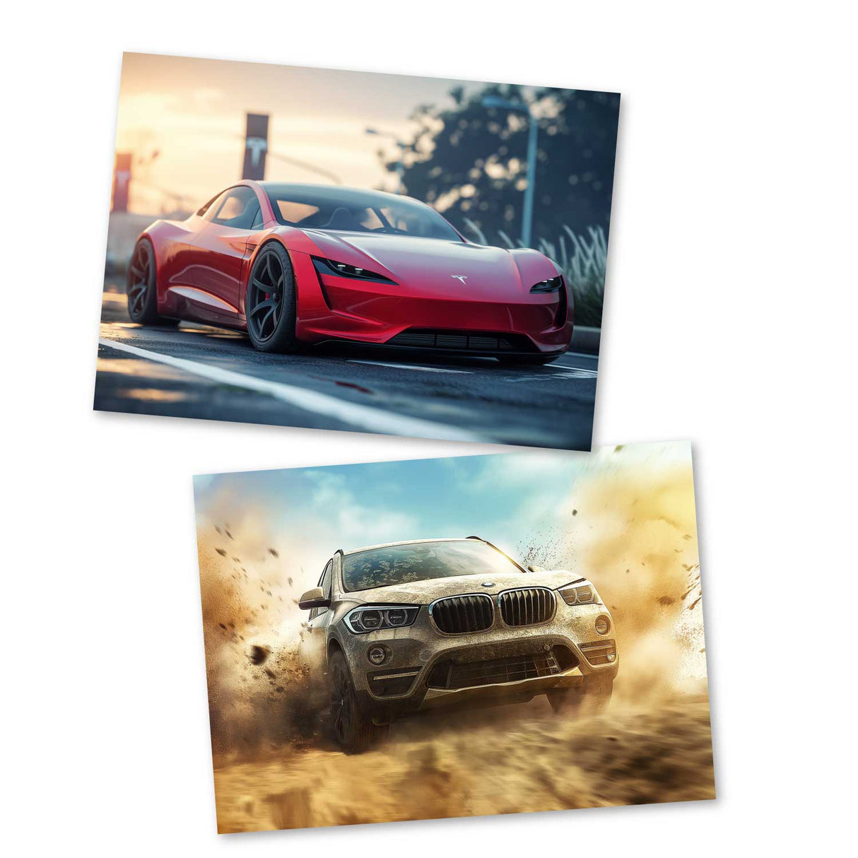 Die schönsten Autos als Grußkarten im Set VOL 2 (15 Karten) | Kunstvolle Motivkarten Autos | Cars, Mercedes, Ford,