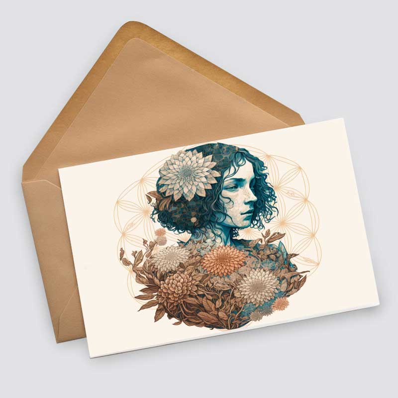 Blume des Lebens Karten Set (10 Karten) | Flower of Life | Geschenk | Wanddekoration | Bild Deko Spirituell | Dekoration I Wandbild