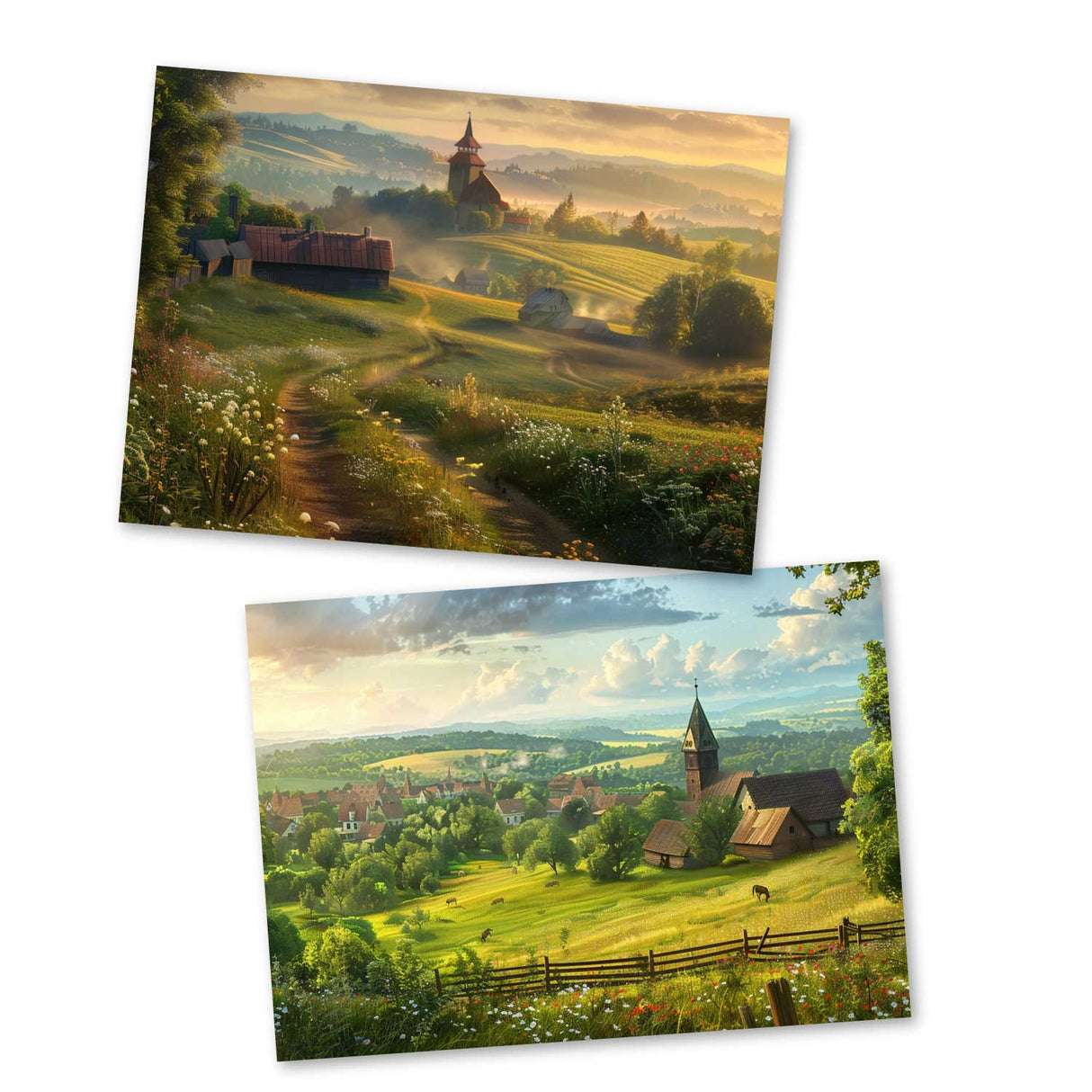 Hans im Glück Karten Set A6 (15 Cards) Illustriertes Märchen I von den Brüdern Grimm im Original I Vintage Karten