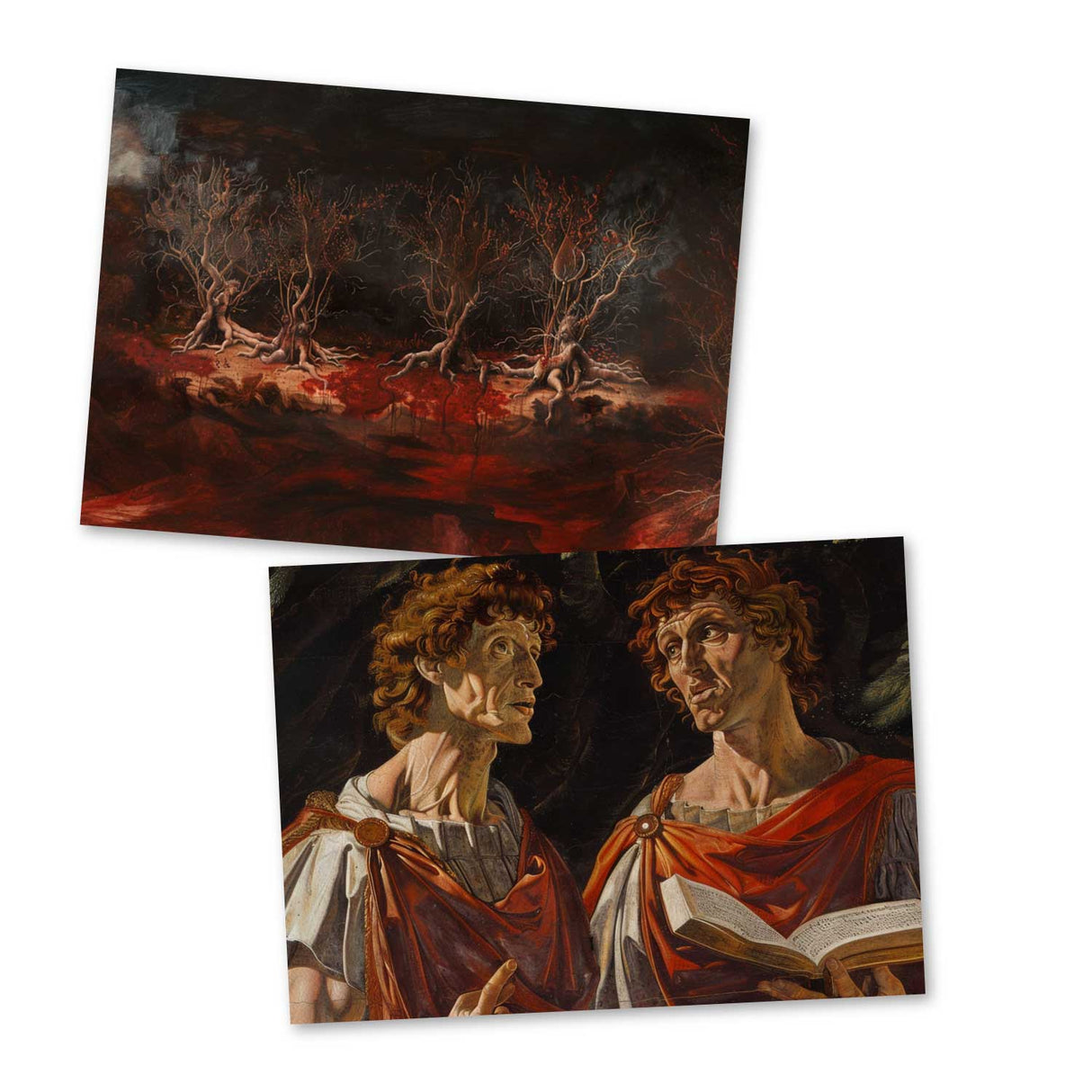 Dantes Inferno Kunstkarten Set (12 Karten) | Kunstvolle Karten | Geschenk | Unterwelt Hölle | Postkarte oder als Klappkarte