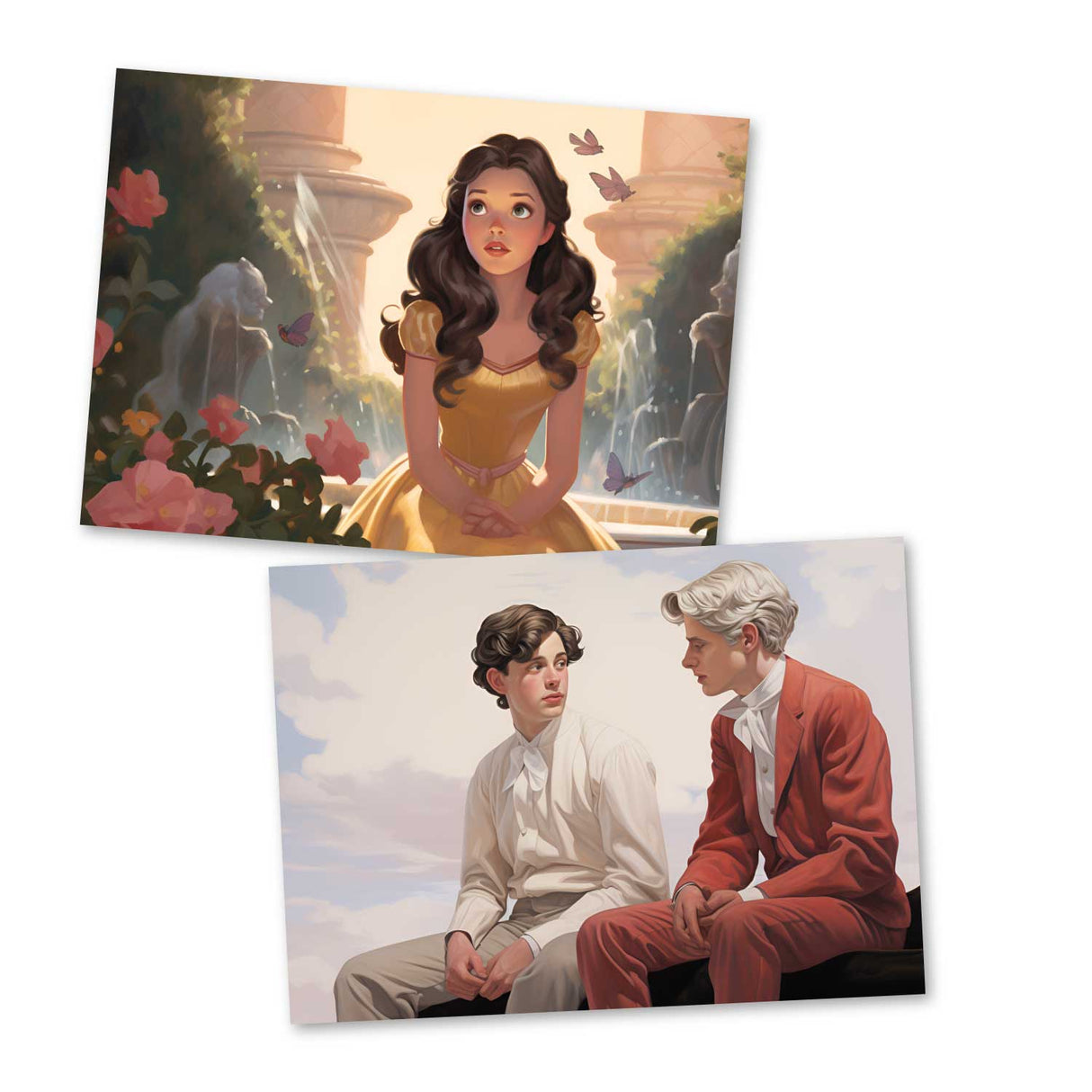 Der Froschkönig Karten Set A6 (15 Cards) Illustrierte Märchen im Painting Still I von den Brüdern Grimm im Original als kunstvolles Set