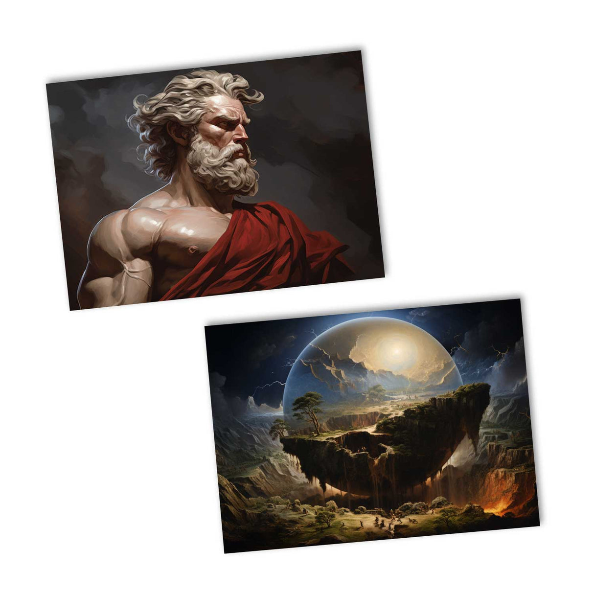 Antike Griechische Mythologie als Kartenset VOL 1 (10 Karten) | Mythologische Karten der Götter | Geschenk | Postkarte oder als Klappkarte