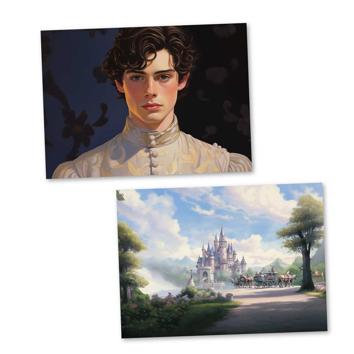 Der Froschkönig Karten Set A6 (15 Cards) Illustrierte Märchen im Painting Still I von den Brüdern Grimm im Original als kunstvolles Set