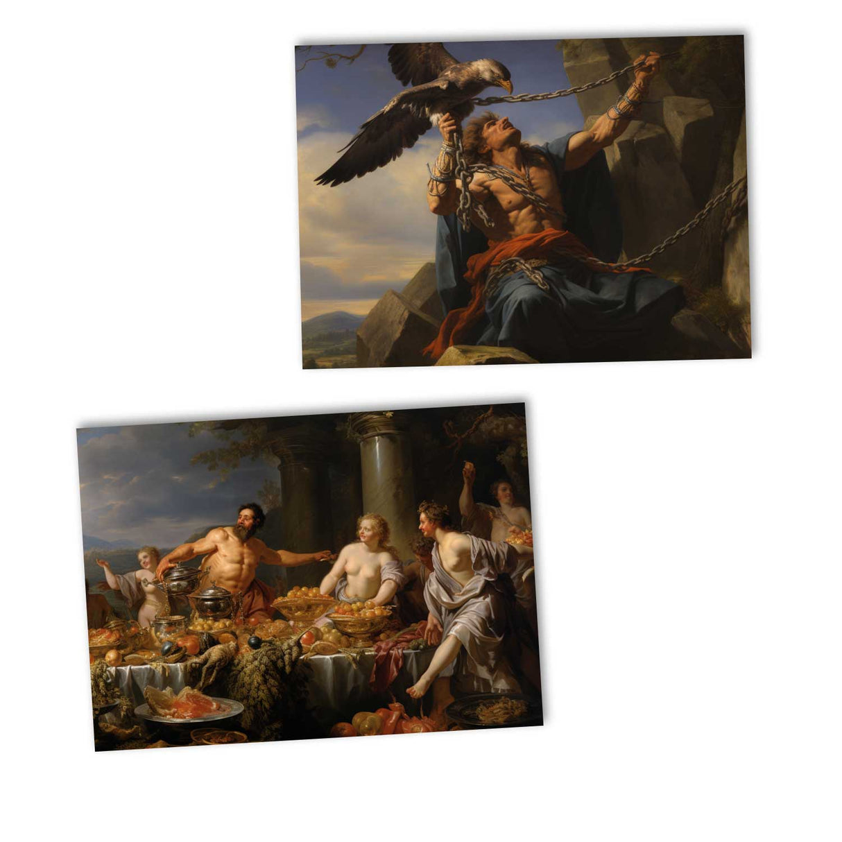 Antike Griechische Mythologie als Kartenset VOL 1 (10 Karten) | Mythologische Karten der Götter | Geschenk | Postkarte oder als Klappkarte