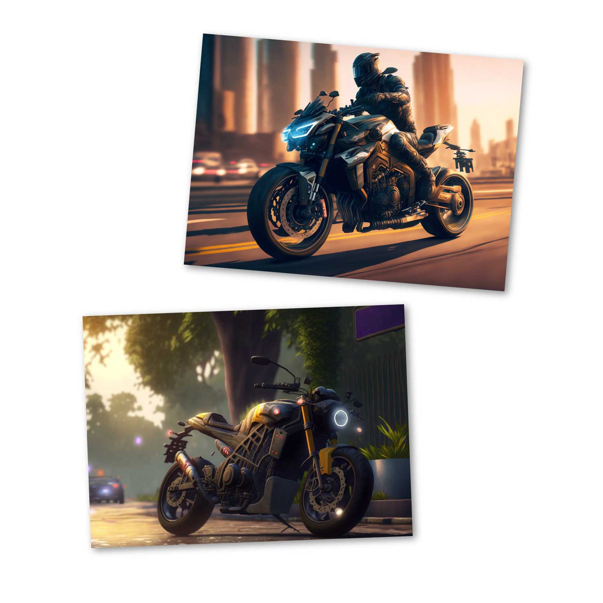 Die schönsten Autos als Grußkarten im Set (10 Karten) | Kunstvolle Motivkarten Autos | Cars, Mercedes, Ford