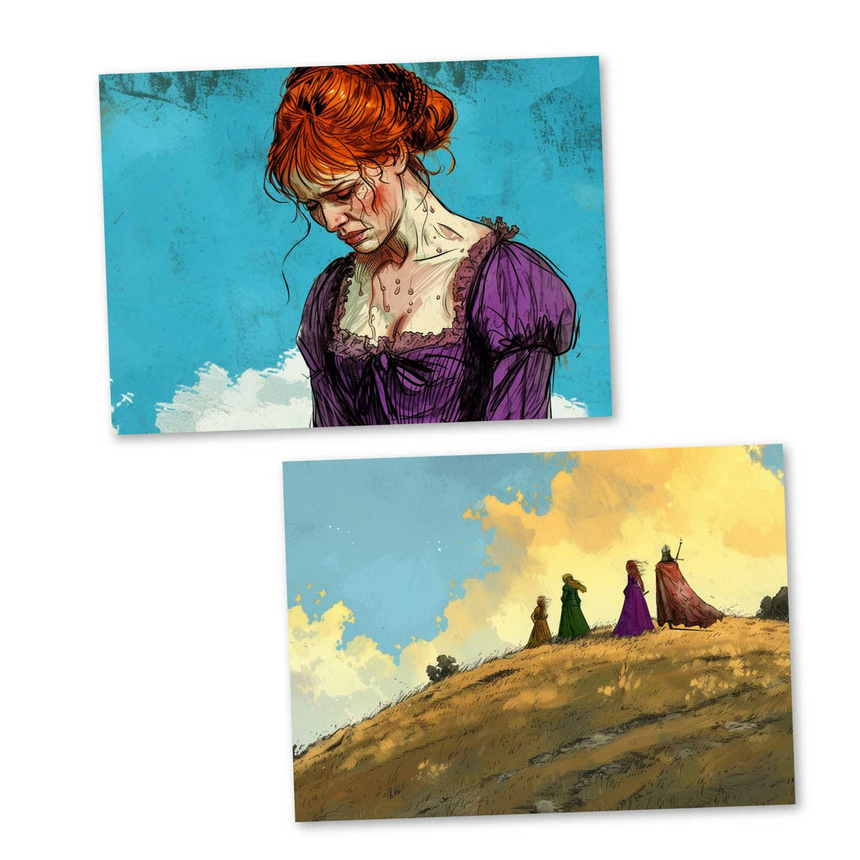 Der Brunnen des wahren Glücks Karten Set A6 (15 Cards) Illustriertes Harry Potter Märchen von Beedle dem Barden I Fantasy Postkarten