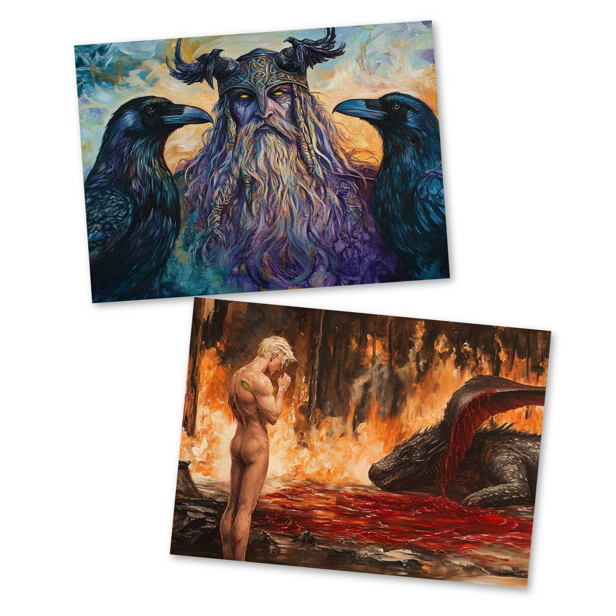 Siegfried - Teil 2 - Der Ring des Nibelungen Karten Set A6 (15 Cards) klassisch Illustrierte Legende I Siegfried I kunstvolles Set
