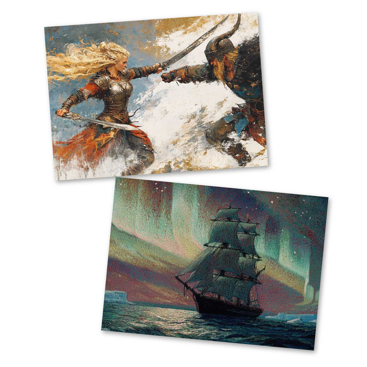 Die Walküre - Teil 3 - Der Ring des Nibelungen Karten Set A6 (15 Cards) klassisch Illustrierte Legende I Walküre I kunstvolles Set