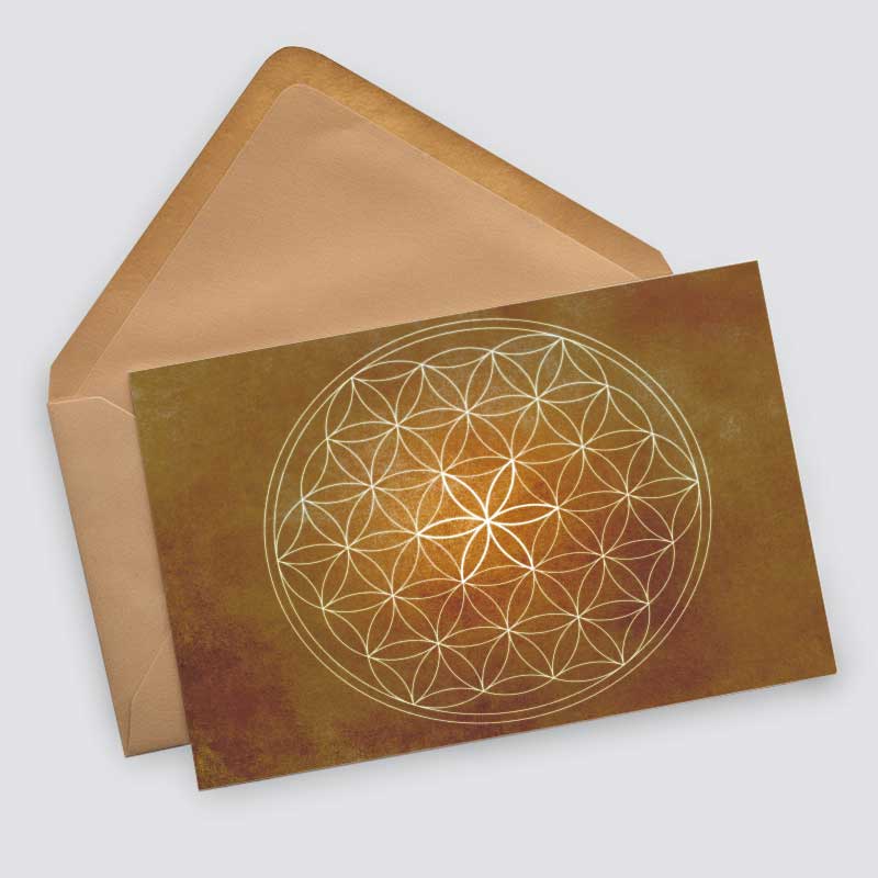 Blume des Lebens Karten Set (10 Karten) | Flower of Life | Geschenk | Wanddekoration | Bild Deko Spirituell | Dekoration I Wandbild