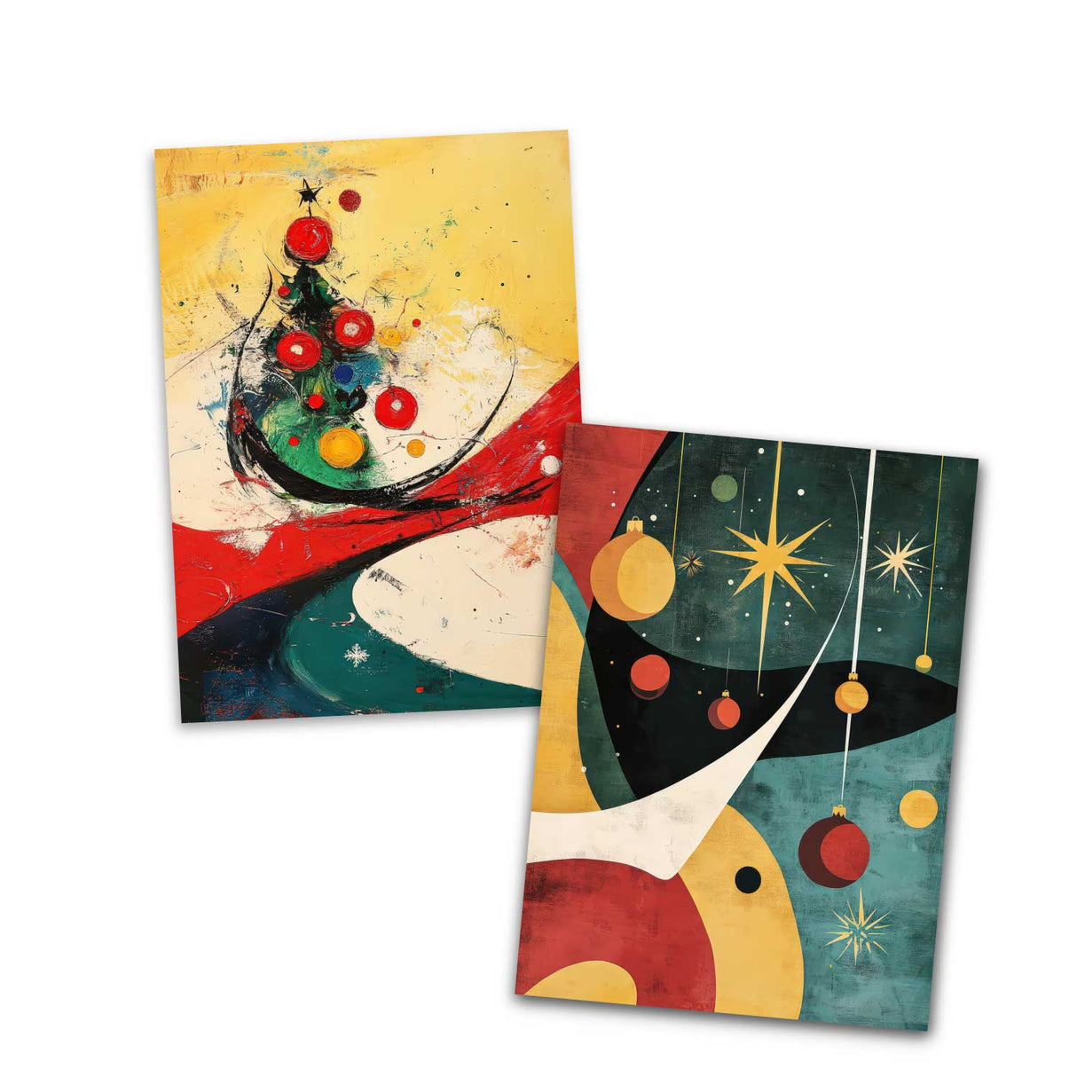 Weihnachten Grußkarten Set V4 (10 Karten) | Kunstvolle Weihnachts Karten | Geschenk | Karte mit Grußbotschaft | Postkarte oder Klappkarte (Kopie)