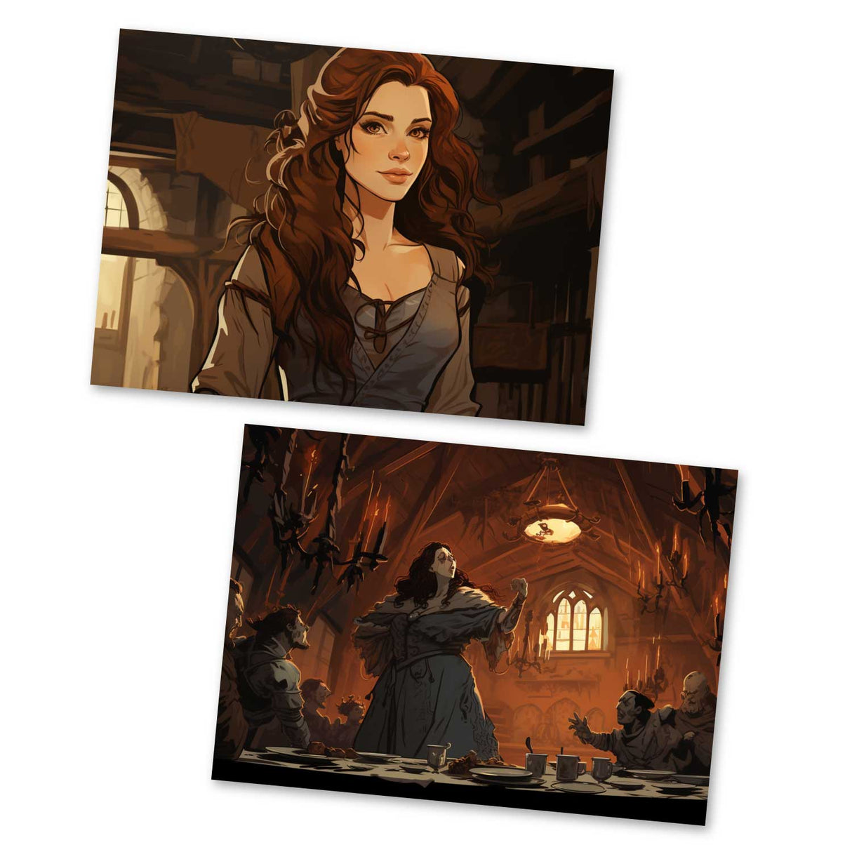 Die drei Spinnerinnen Karten Set A6 (15 Cards) Illustriertes Märchen I von den Gebrüdern Grimm im Original als kunstvolles Set