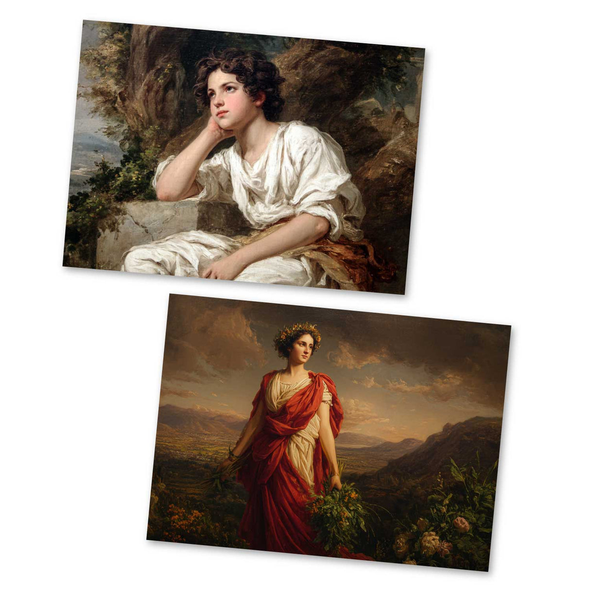 Apollon Postkarten Set – 16 mythische Kunstkarten inspiriert von der griechischen Mythologie – Wahlweise Post- oder Klappkarten, A6