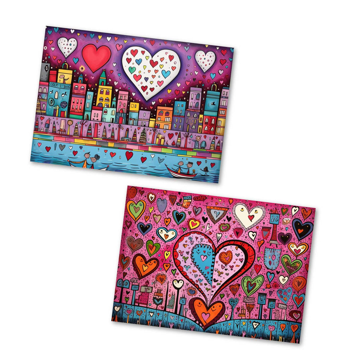 12 Kunstvolle Kollagen I Geburtstagskarten Postkarten A6 Set (10 Cards) Kollagen Stil I Karten zum Geburtstag Klappkarten für Glückwünsche I Happy Birthday