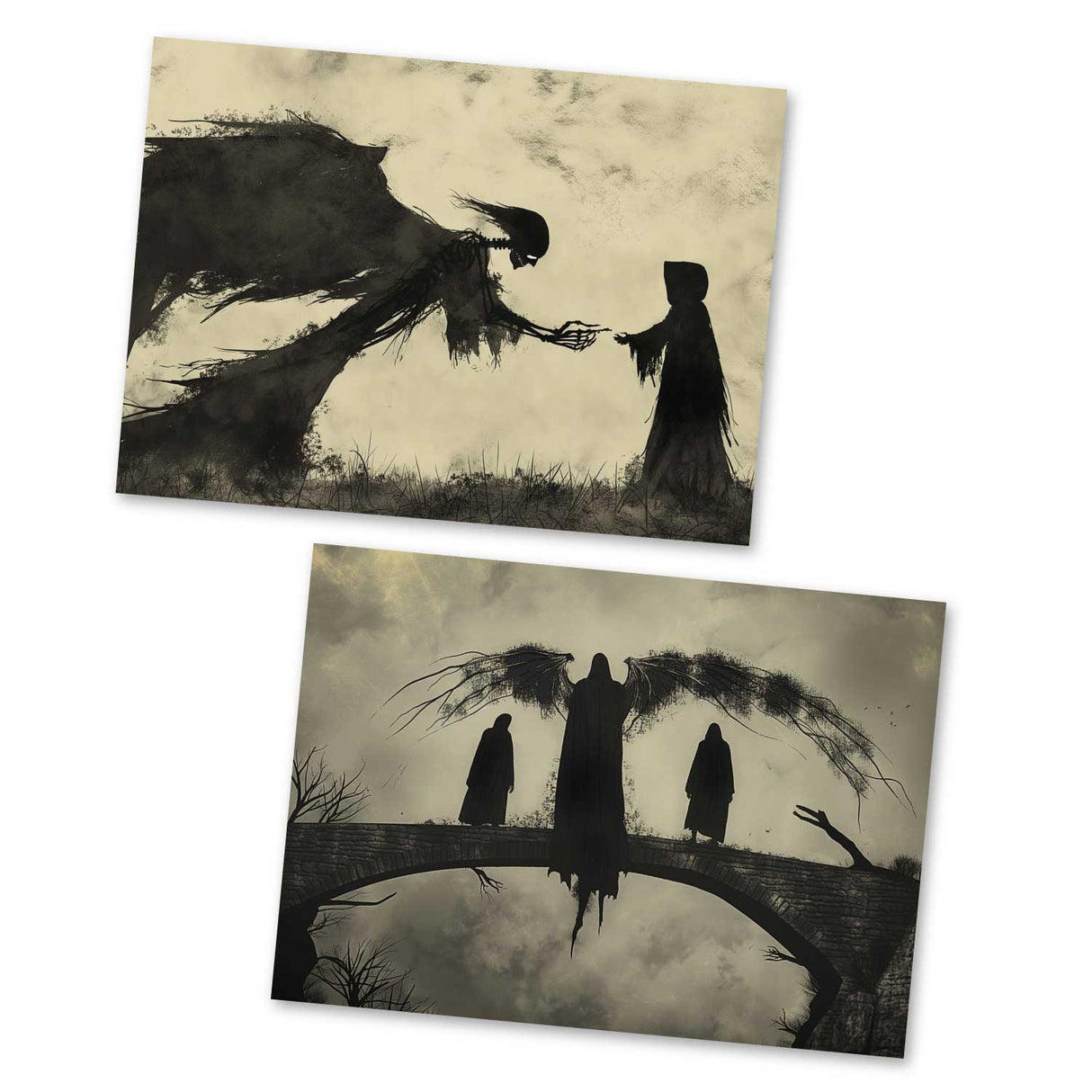 Die drei Brüder Set A6 (15 Cards) kunstvoll Illustrierte Märchen aus dem Harry Potter Universum I Heiligtümer des Todes