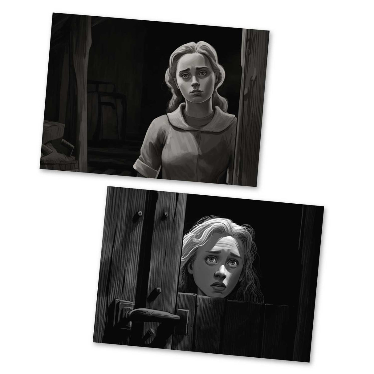 Der Räuberbräutigam Set A6 (15 Cards) Halloween Horror Märchen Film Noir Look I grusselige Horror Karten zum Märchen als kunstvolles Set