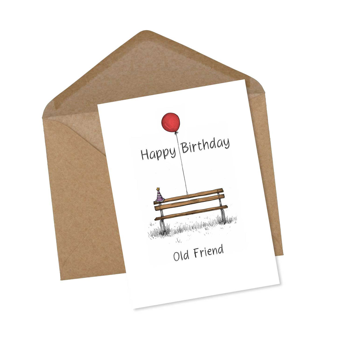 Happy Birthday Old Friend (10 Karten) | Geburtstagskarten für alte Freunde | Geschenk | lustige humorvolle freche Geburtstagskarte Sketch