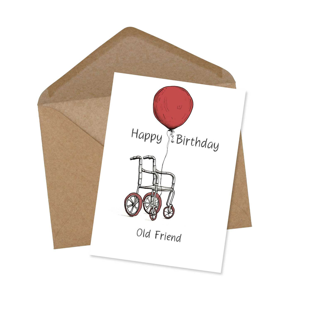 Happy Birthday Old Friend (10 Karten) | Geburtstagskarten für alte Freunde | Geschenk | lustige humorvolle freche Geburtstagskarte Sketch