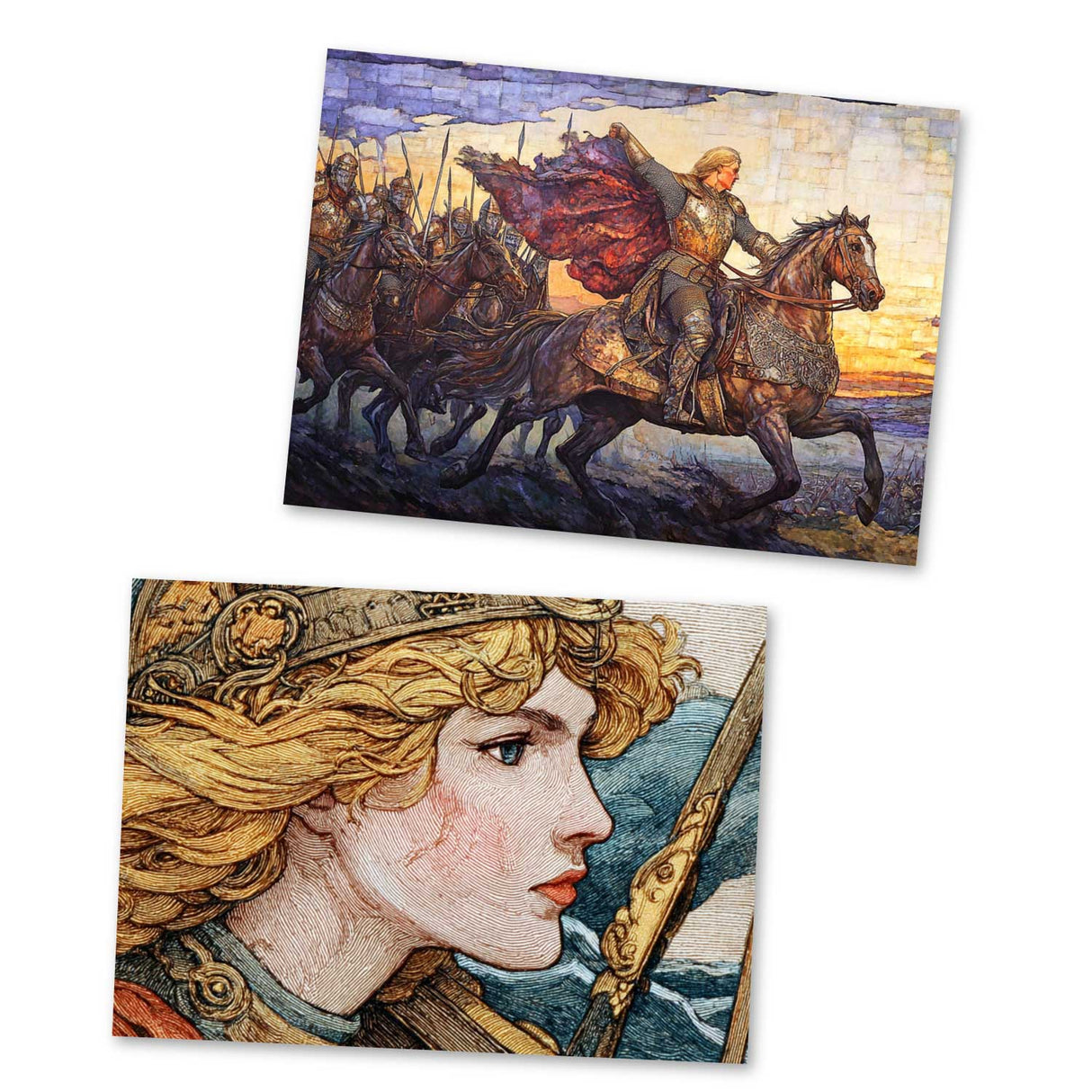 Die Walküre - Teil 3 - Der Ring des Nibelungen Karten Set A6 (15 Cards) klassisch Illustrierte Legende I Walküre I kunstvolles Set