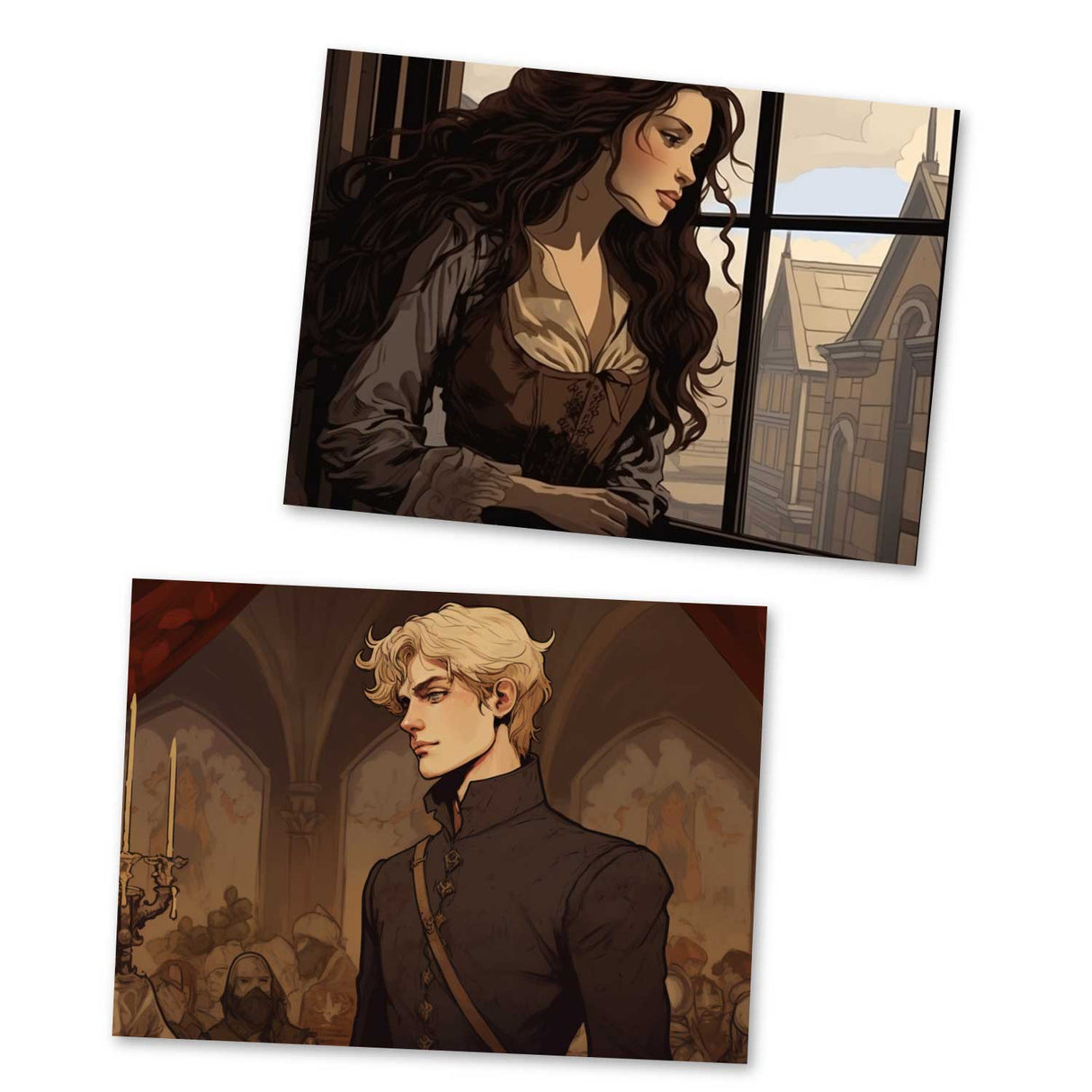 Die drei Spinnerinnen Karten Set A6 (15 Cards) Illustriertes Märchen I von den Gebrüdern Grimm im Original als kunstvolles Set