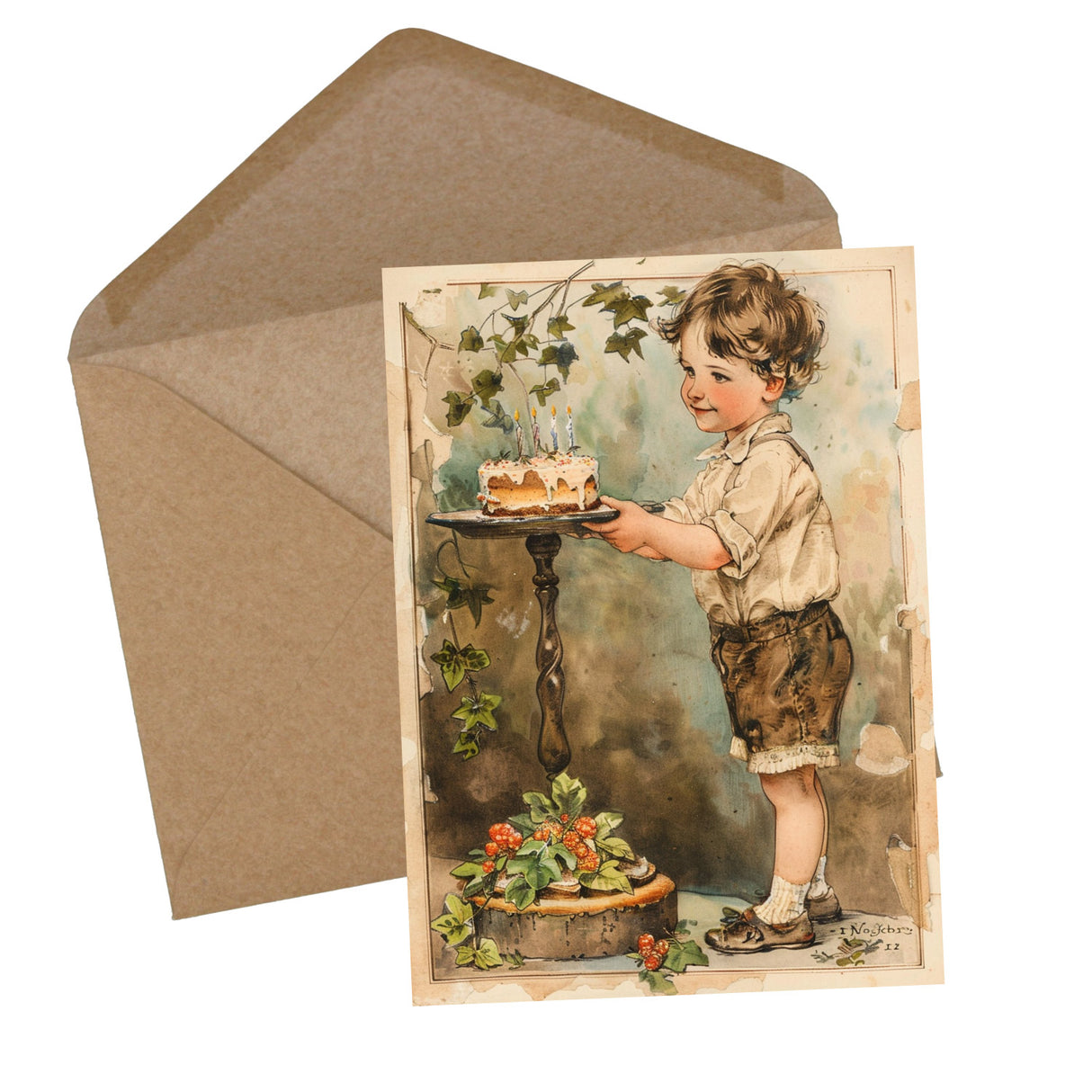 Retro Geburtstagskarten im Jugendstil der 1920 - Grußkarten Set (10 Karten) | Vintage Retro Style 20s | Postkarte oder Klappkarte | Druck