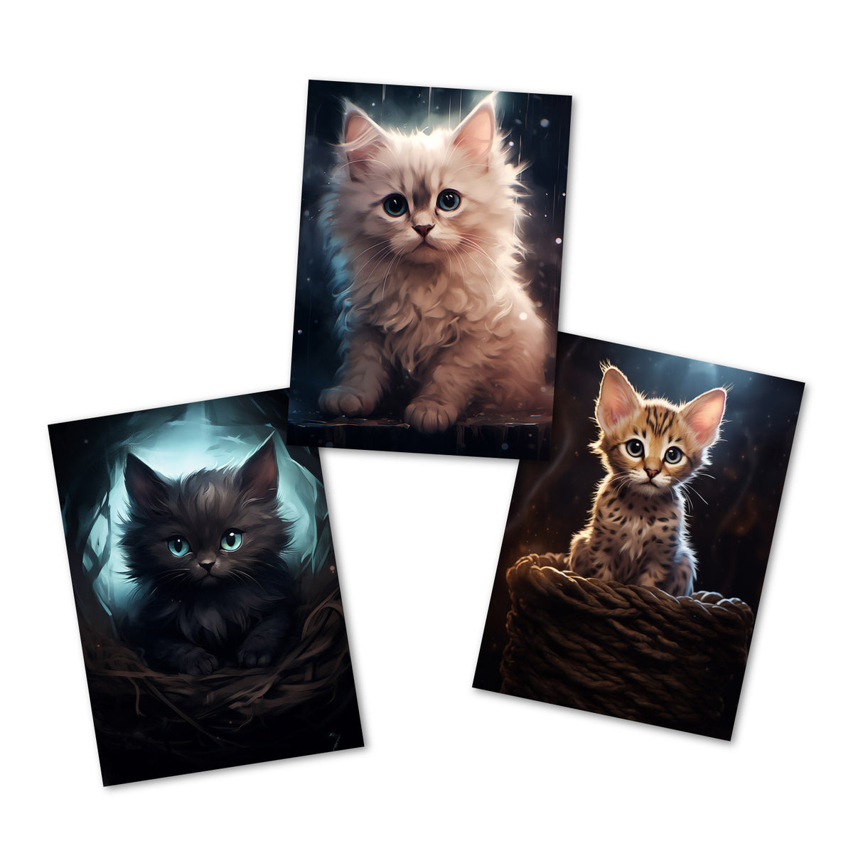 Katzenbabys Kitten Dekorationskarten A6 Set (15 Cards) Grusskarten und Geburtstagskarten I Katzen, Kittens