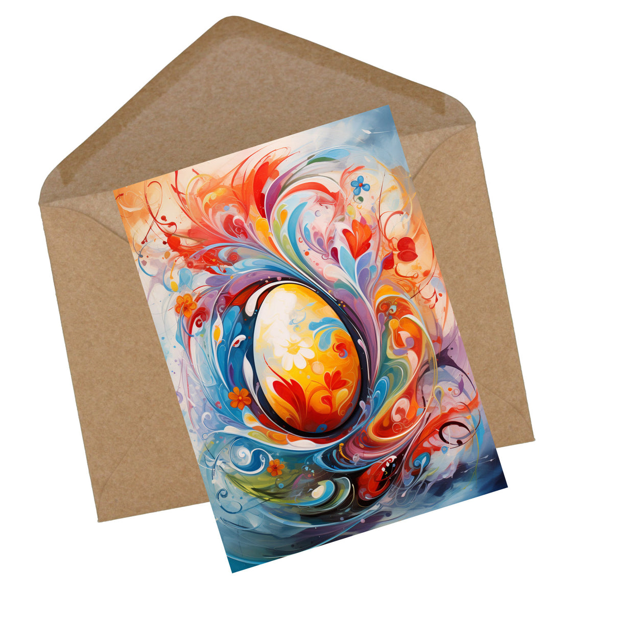 Ostereier Grußkarten Set V3 (10 Karten) | Kunstvolle Oster Karten | Geschenk | Karte mit Grußbotschaft | Postkarte oder Klappkarte