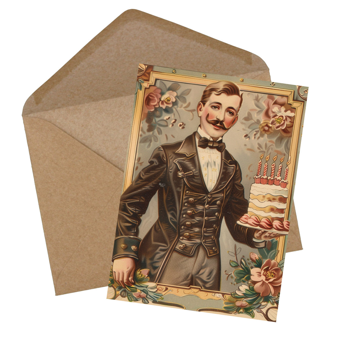 Retro Geburtstagskarten im Jugendstil der 1920 - Grußkarten Set (10 Karten) | Vintage Retro Style 20s | Postkarte oder Klappkarte | Druck