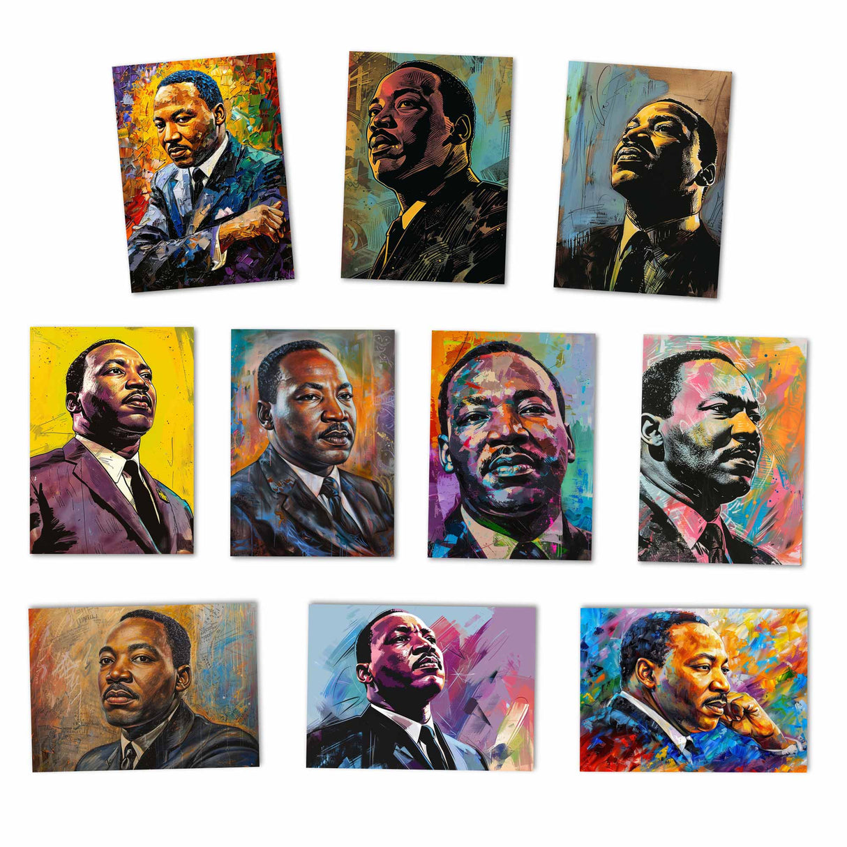 Martin Luther King Memorial Karten Set (10 Karten) | MLK Day | USA | Postkarte oder Klappkarte