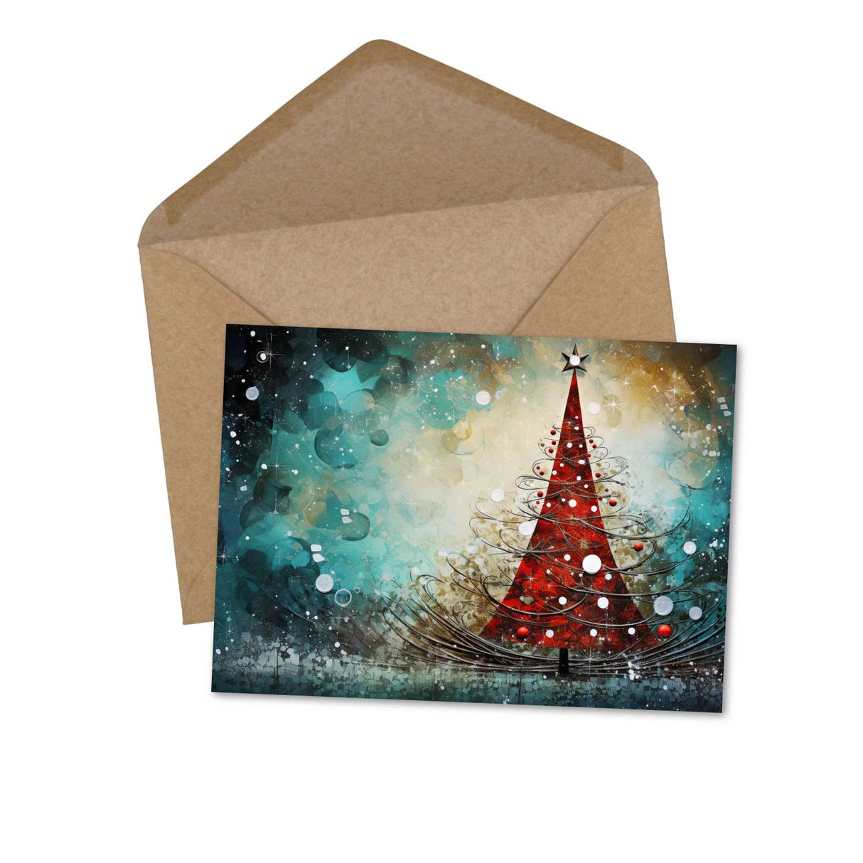 Weihnachten Grußkarten Set V3 (10 Karten) | Kunstvolle Weihnachts Karten | Geschenk | Karte mit Grußbotschaft | Postkarte oder Klappkarte