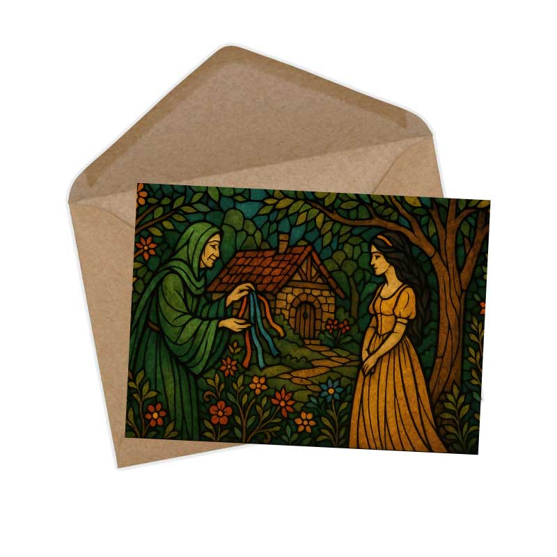 Schneewittchen Set A6 (15 Cards) kunstvoll Illustrierte Märchen I von den Brüdern Grimm im Original als kunstvolles Set