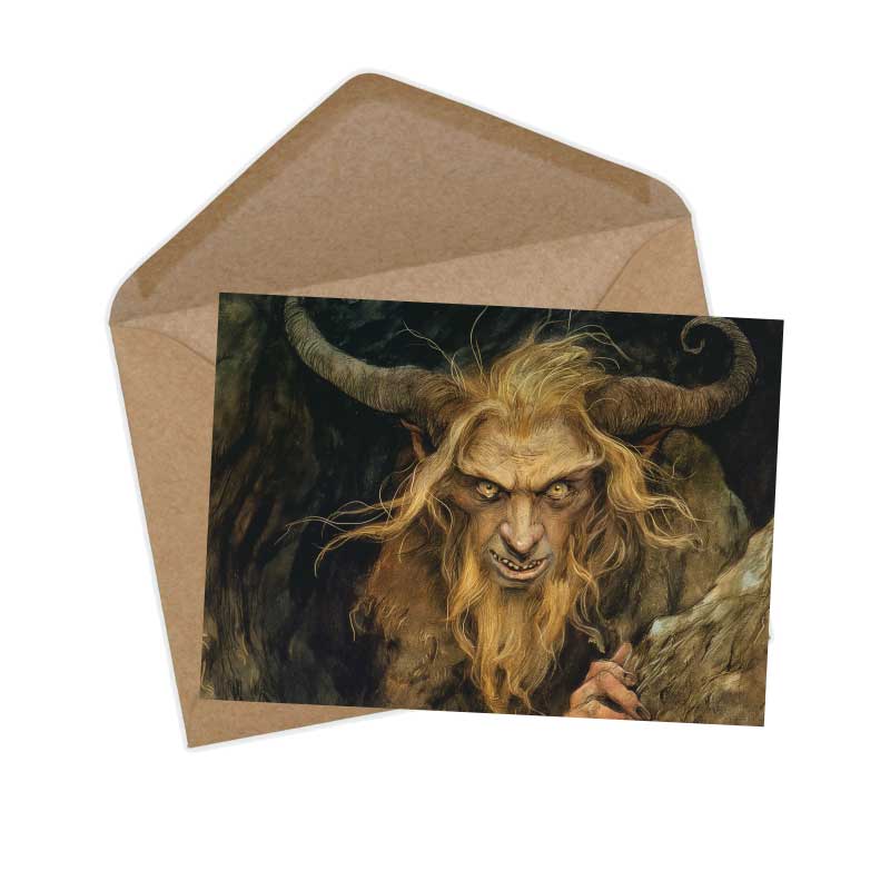 Der Teufel mit den drei goldenen Haaren Karten Set A6 (15 Cards) Illustrierte Märchen Zeichnung I von den Brüdern Grimm im Original