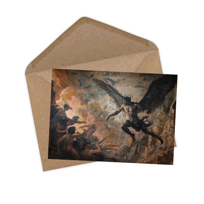Dantes Inferno Kunstkarten Set (12 Karten) | Kunstvolle Karten | Geschenk | Unterwelt Hölle | Postkarte oder als Klappkarte