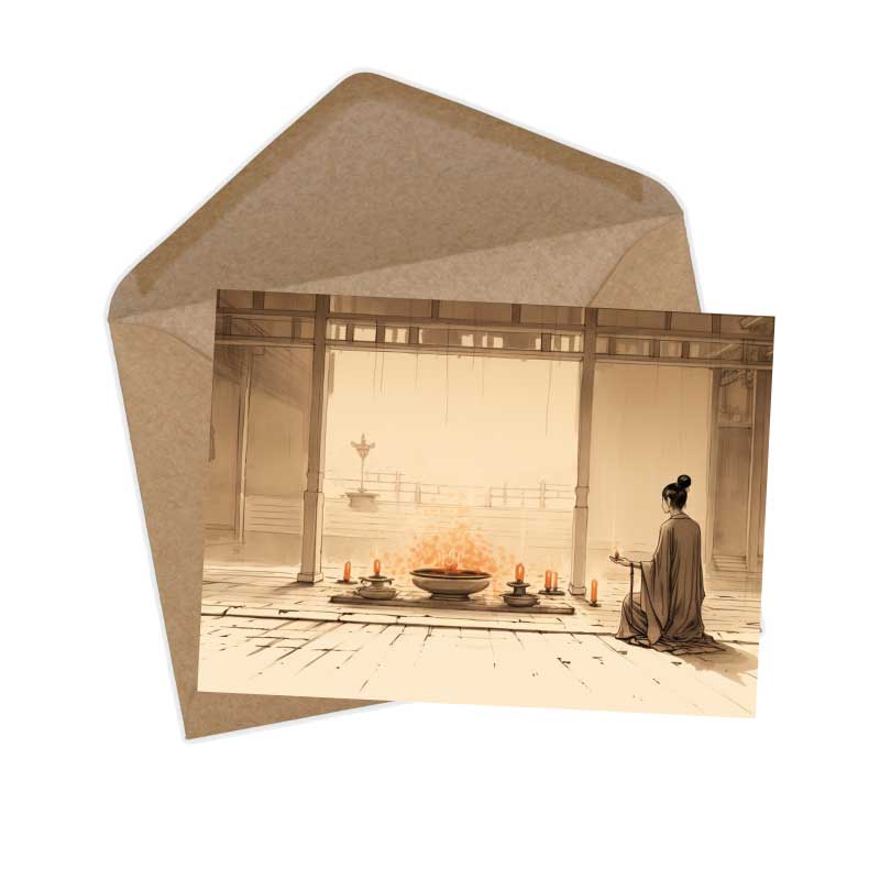 Die Legende der Mondprinzessin Karten Set A6 (15 Cards) japanisches Illustriertes Märchen I Taketori Monogatari I als kunstvolles Set