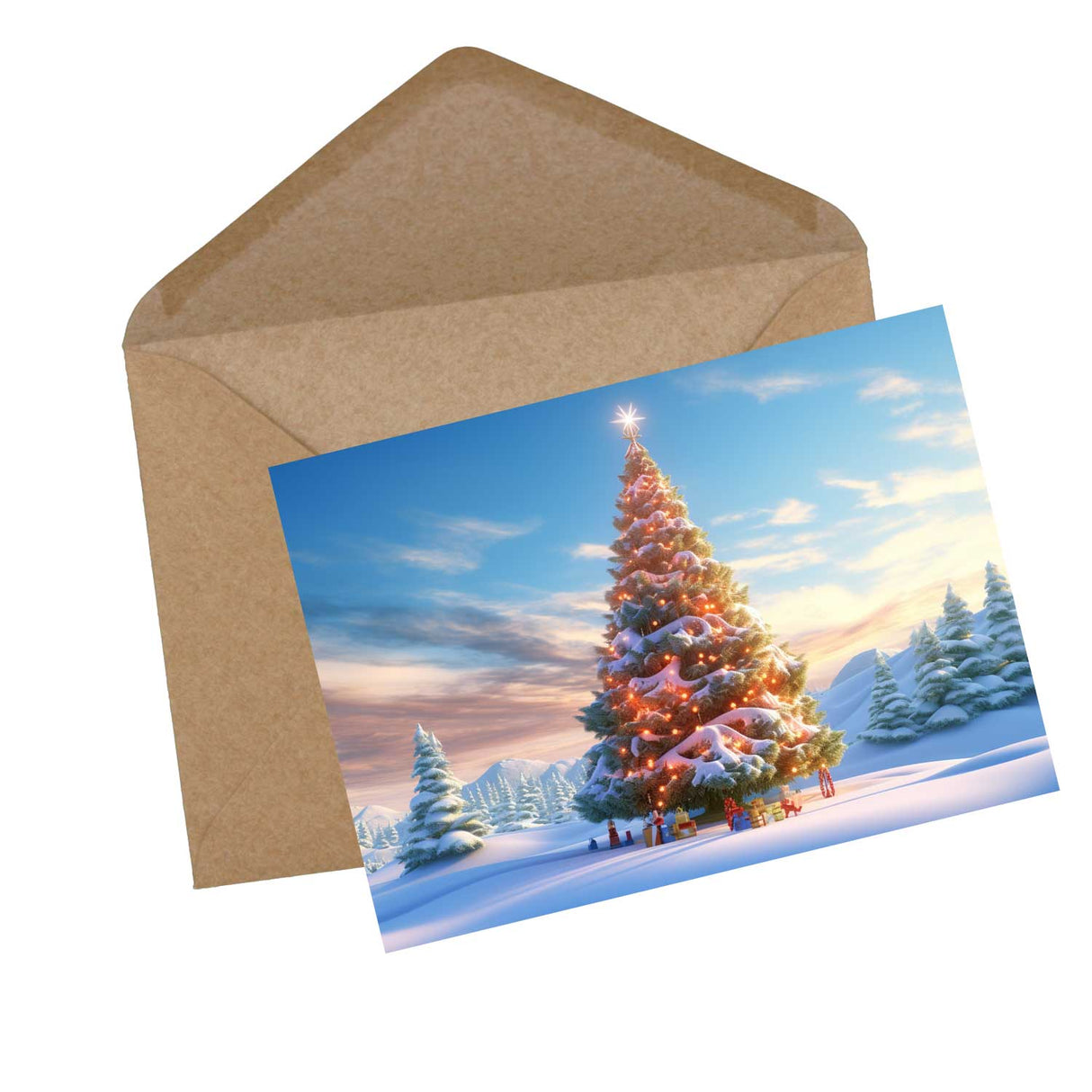 Weihnachten Grußkarten Set (10 Karten) | Kunstvolle Weihnachtskarten | Geschenk | Karte mit Grußbotschaft | Postkarte | Weihnachtsfest VOL 1