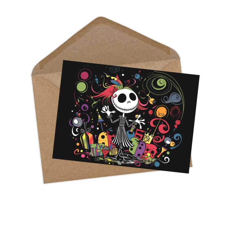 Schaurig schöne Geburtstags Grußkarten Set (15 Karten) | Kunstvolle grusselige Karten zum Geburtstag | Grußbotschaft im Tim Burton Style