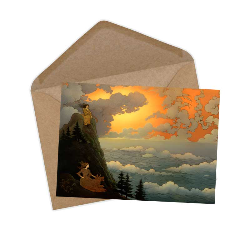 Die kleine Meerjungfrau Karten Set A6 (15 Cards) Illustrierte Märchen im Jugendstil I von H.C. Andersen im Original als kunstvolles Set