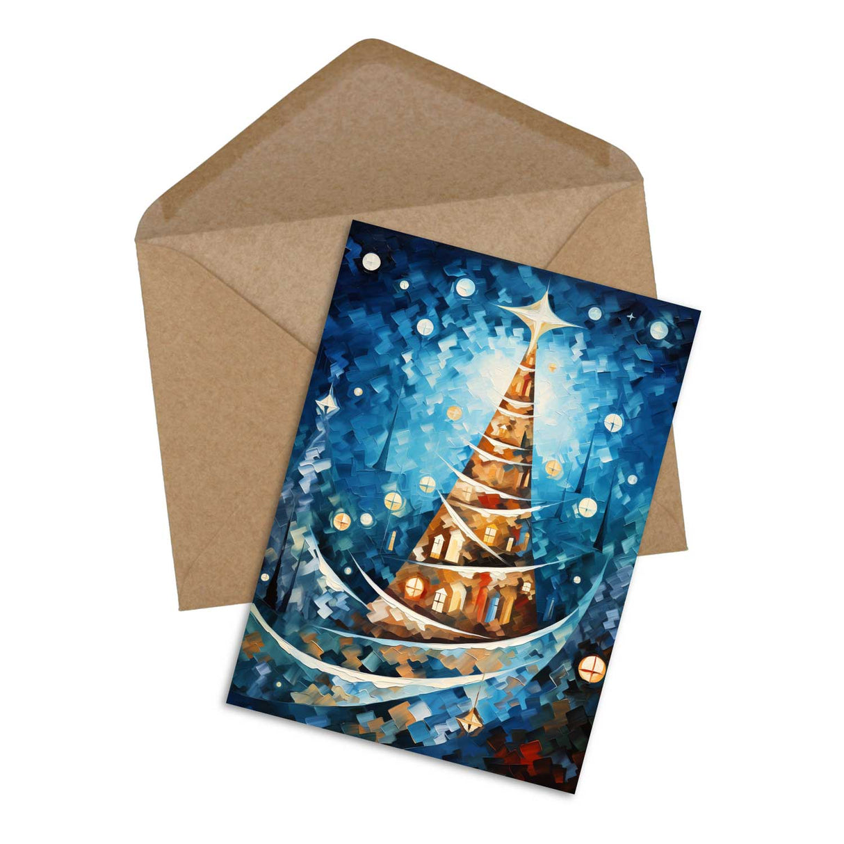 Weihnachten Grußkarten Set V3 (10 Karten) | Kunstvolle Weihnachts Karten | Geschenk | Karte mit Grußbotschaft | Postkarte oder Klappkarte