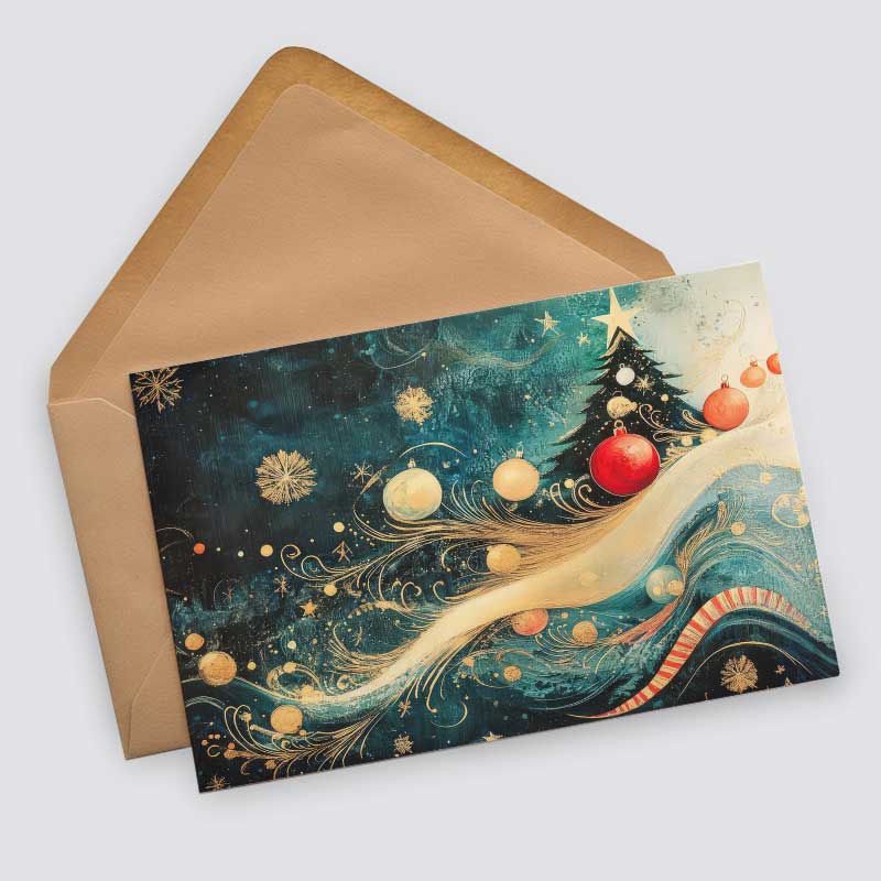 Weihnachten Grußkarten Set V4 (10 Karten) | Kunstvolle Weihnachts Karten | Geschenk | Karte mit Grußbotschaft | Postkarte oder Klappkarte (Kopie)