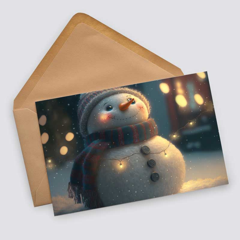 Winter Kartenset - Geschenkkarten für Kinder im Set (10 Karten) | Weihnachtskarten im Pixar Style | Geschenk | Klappkarte oder Postkarten