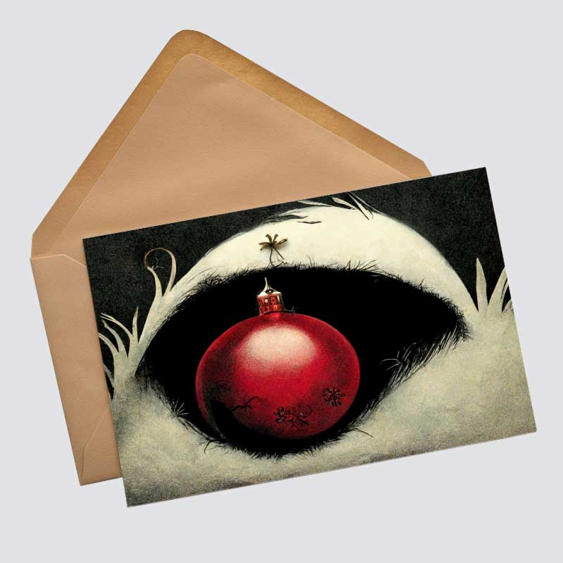 Schaurig schöne Weihnachten Grußkarten Set (10 Karten) | Kunstvolle grusselige Weihnachtskarten | Karte mit Grußbotschaft | Tim Burton Style