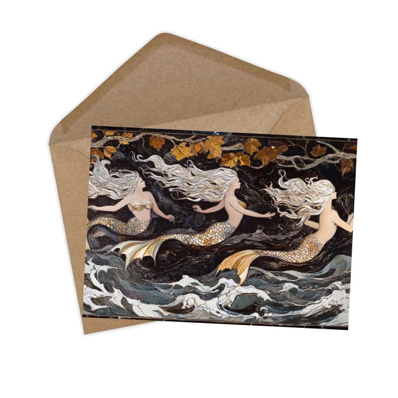 Das Rheingold - Der Ring der Nibelungen Karten Set A6 (15 Cards) klassisch Illustrierte Legende I Rheingold I kunstvolles Set