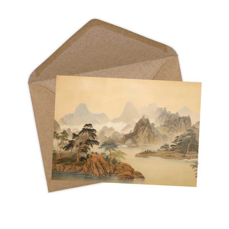 Die Legende der Mondprinzessin Karten Set A6 (15 Cards) japanisches Illustriertes Märchen I Taketori Monogatari I als kunstvolles Set