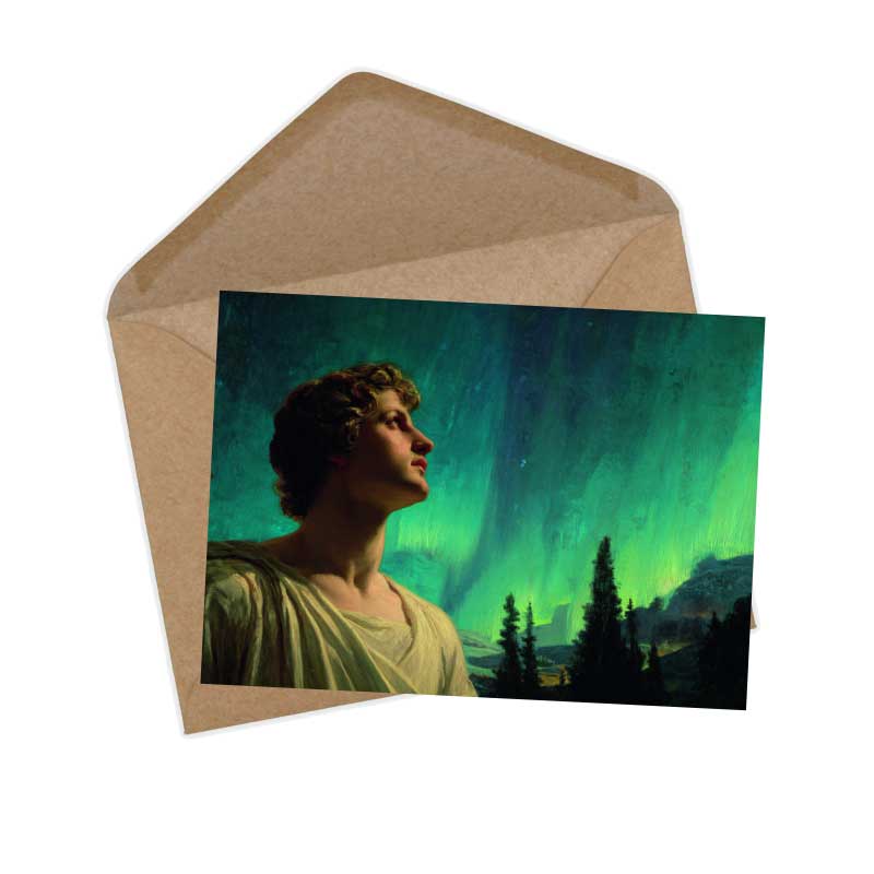 Apollon Postkarten Set – 16 mythische Kunstkarten inspiriert von der griechischen Mythologie – Wahlweise Post- oder Klappkarten, A6