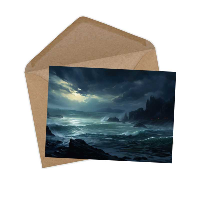 Der Fischer und seine Frau Karten Set A6 (15 Cards) klassisches Illustriertes Märchen I Steinglass Fenster Brüder Grimm I kunstvolles Set