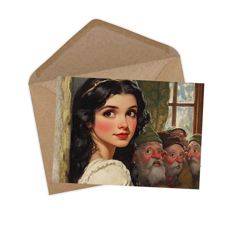 Schneewittchen Set A6 (15 Cards) kunstvoll Illustrierte Märchen I von den Brüdern Grimm im Original als kunstvolles Set